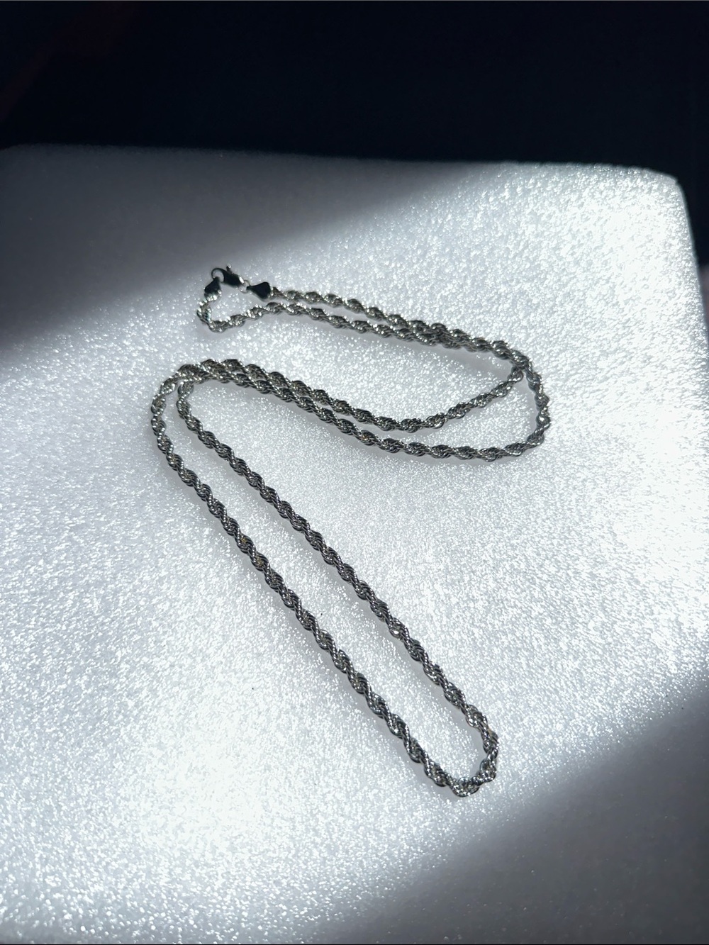 Silver-Tone Rope Chain Necklace